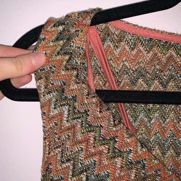 Maeve Anthropologie Westwater NWT Chevron Print Knit Knee Length Dress Small - Picture 4 of 12